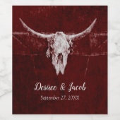 Western Roestbolle Schull Country Bourgogne Textuu Wijn Etiket (Enkel label)