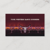 Western Roestland Koe Roze stam land Visitekaartje (Voorkant)