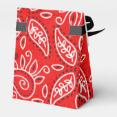 Western rood bandaanpatroon in land bedankdoosjes (Achterkant)