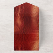 Western rood Koeienhuid All In One Uitnodiging (Buitenkant)