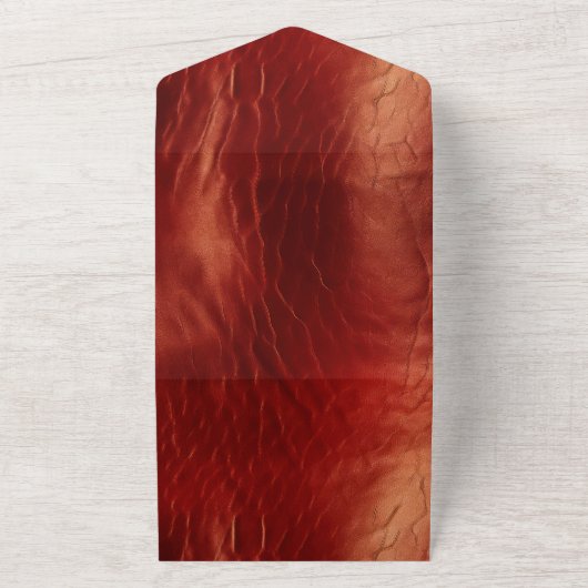 Western rood Koeienhuid All In One Uitnodiging (Buitenkant)