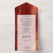 Western rood Koeienhuid All In One Uitnodiging (Binnen)