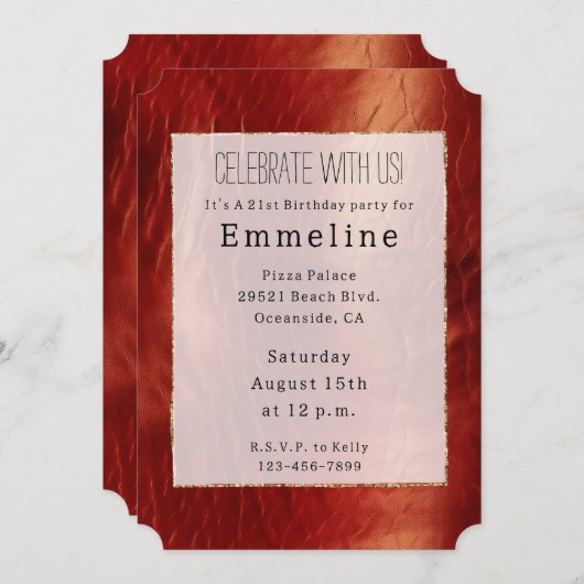 Western rood Koeienhuid Kaart (Voorkant / Achterkant)