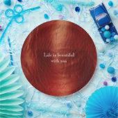 Western rood Koeienhuid Papieren Bordje (Feest)