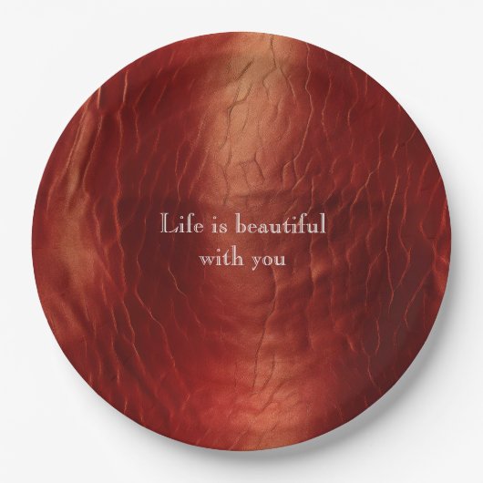 Western rood Koeienhuid Papieren Bordje (Voorkant)