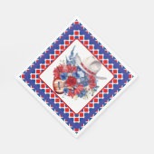 Western rood wit en blauw servet (Hoek)