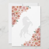 Western Roos Gouden Charro Save De Datum Quinceañe Kaart (Achterkant)