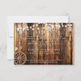 Western Rope Wagon Wheel Mason Jar Lights Details