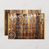 Western Rope Wagon Wheel Mason Jar Lights Details (Voorkant / Achterkant)