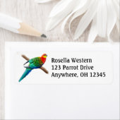 Western Rosella Parrot-label Etiket (Insitu)