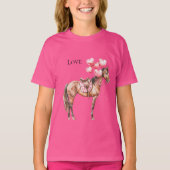 Western roze ballonpaard t-shirt (Voorkant)