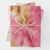 Western roze bruin crème cowgirl Koeienhuid Inpakpapier Vel (In situ)