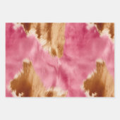 Western roze bruin crème cowgirl Koeienhuid Inpakpapier Vel (Voorkant)