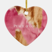 Western roze bruin crème cowgirl Koeienhuid Keramisch Ornament (Voorkant)