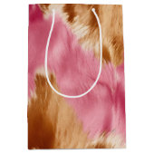 Western roze bruin crème cowgirl Koeienhuid Medium Cadeauzakje (Voorkant)