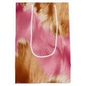 Western roze bruin crème cowgirl Koeienhuid Medium Cadeauzakje (Achterkant)