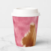 Western roze bruin crème cowgirl Koeienhuid Papieren Bekers (Achterkant)