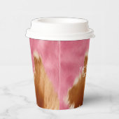 Western roze bruin crème cowgirl Koeienhuid Papieren Bekers (Rechts)