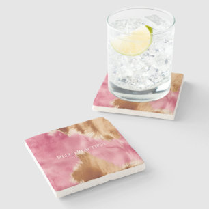 Western roze bruin crème cowgirl Koeienhuid Stenen Onderzetter