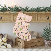 Western Roze Cowgirl Cactus Desert | Monogram Kleine Kerstsok