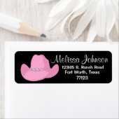 Western Roze Cowgirl Pet Etiket (Insitu)