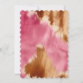 Western Roze Cream Bruin Goud Cowgirl Koeienhuid Kaart (Achterkant)