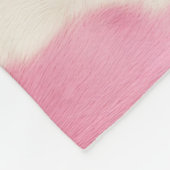 Western Roze Cream Gold Cowgirl Koeienhuid Fleece Deken (Hoek)