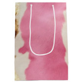 Western Roze Cream Gold Cowgirl Koeienhuid Medium Cadeauzakje (Achterkant)