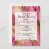 Western roze Glam Gold Cowgirl Koeienhuid Kaart (Voorkant)