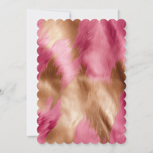 Western roze gouden cowgirl Koeienhuid Kaart (Achterkant)