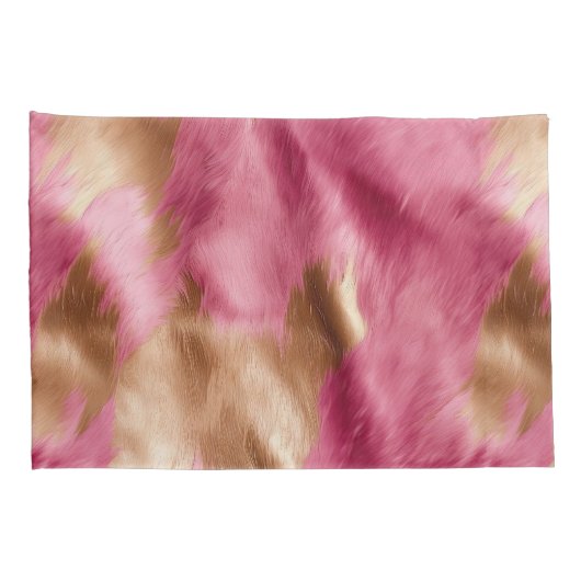 Western roze gouden cowgirl Koeienhuid Kussensloop (Achterkant-Rechts)