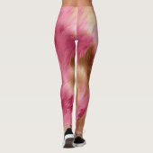 Western roze gouden cowgirl Koeienhuid Leggings (Achterkant)