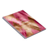 Western roze gouden cowgirl Koeienhuid Notitieboek (Rechterzijde)