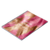 Western roze gouden cowgirl Koeienhuid Notitieboek (Linkerzijde)