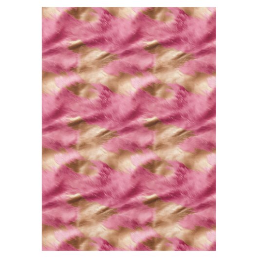 Western roze gouden cowgirl Koeienhuid Tafelkleed (Voorkant)