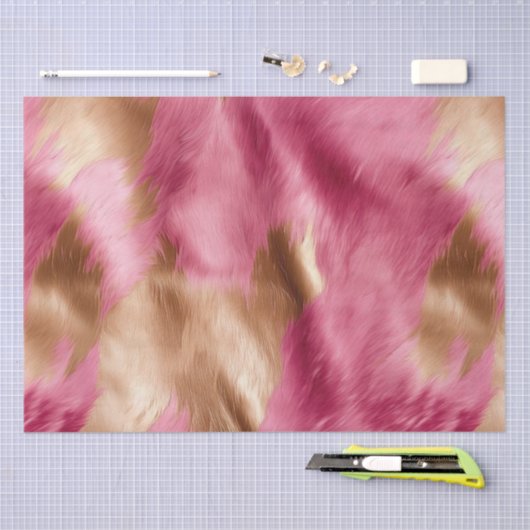 Western roze gouden cowgirl Koeienhuid Tissuepapier (Craft)