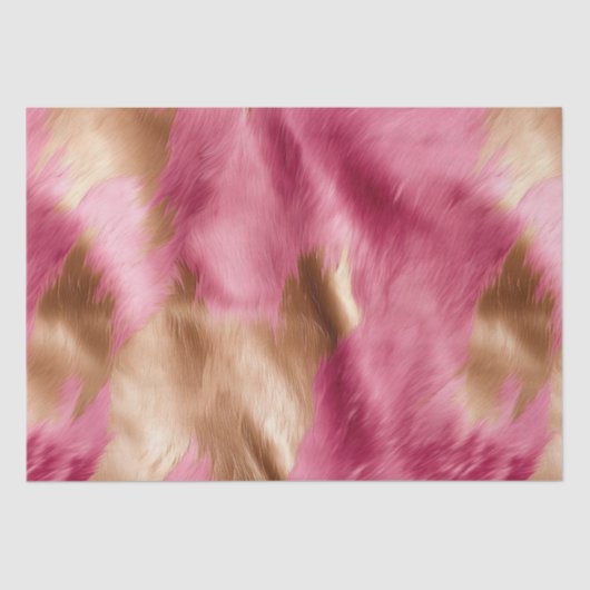 Western roze gouden cowgirl Koeienhuid Tissuepapier (Voorkant)