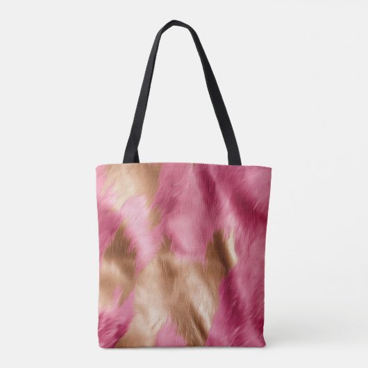 Western roze gouden cowgirl Koeienhuid Tote Bag (Achterkant)