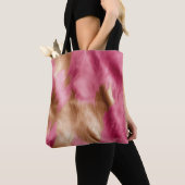 Western roze gouden cowgirl Koeienhuid Tote Bag (Dichtbij)