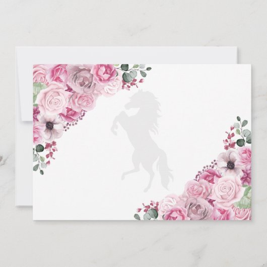 Western roze quinceañera bewaar de datum foto kaart (Achterkant)