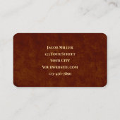 Western Rust Brown County Rustic Cow Skull Barn Visitekaartje (Achterkant)