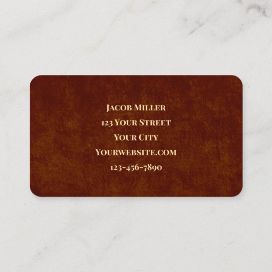 Western Rust Brown County Rustic Cow Skull Barn Visitekaartje (Achterkant)