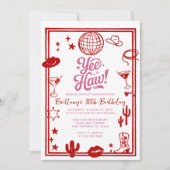 Western Rustic 30th, 40th Cowgirl Birthday  Kaart (Voorkant)