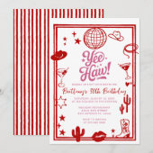 Western Rustic 30th, 40th Cowgirl Birthday  Kaart (Voorkant / Achterkant)