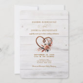Western Rustic Barn Wedding Invitation  Kaart (Voorkant)