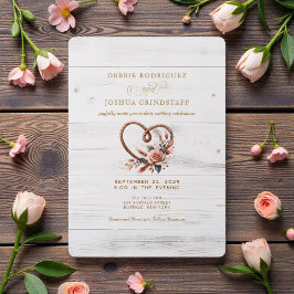 Western Rustic Barn Wedding Invitation  Kaart