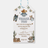 Western Rustic Boho Little Cowboy Baby shower Cadeaulabel (Voorkant)
