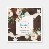 Western Rustic Boho WIldflower Bridal Shower Servet (Voorkant)