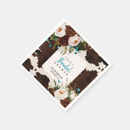 Western Rustic Boho WIldflower Bridal Shower Servet (Hoek)