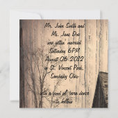  Western Rustic Country Wedding Invitation Kaart (Achterkant)